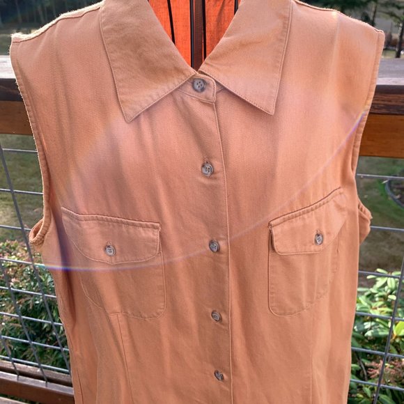 Bridgewater Taupe Sleeveless Button Front Maxi Dress - Picture 2 of 7